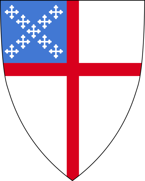 Shield of the Episcopal Church of the USA showing St Andrew's Cross in the top l;eft quadrant